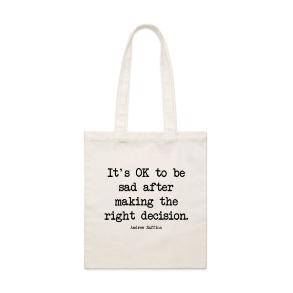 It's OK to be sad after making the right decision. Andrew Zaffina Thumbnail