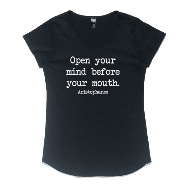 Open your mind before your mouth. Aristophanes Thumbnail