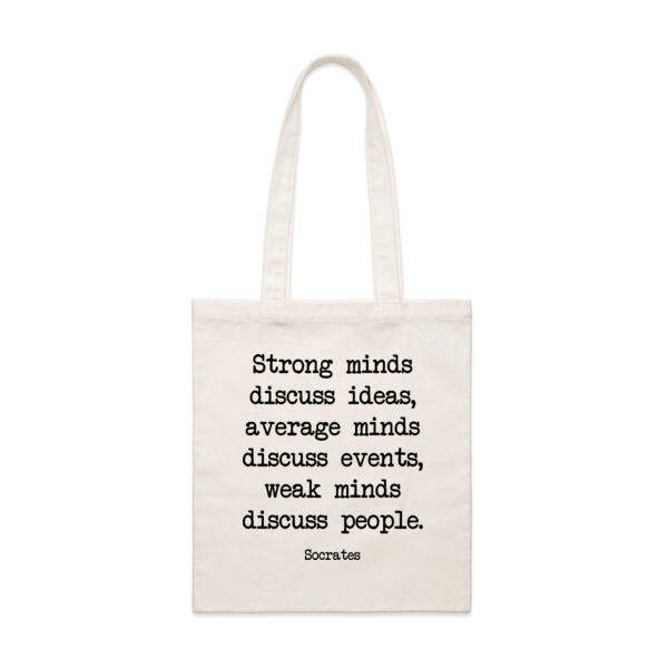 Strong minds discuss ideas, average minds discuss events, weak minds discuss people. Socrates Thumbnail