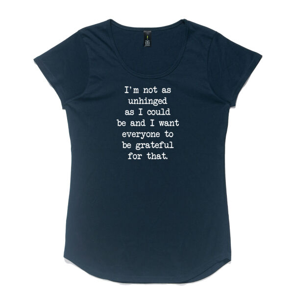 I'm not as unhinged as I could be and I want everyone to be grateful for that. Thumbnail