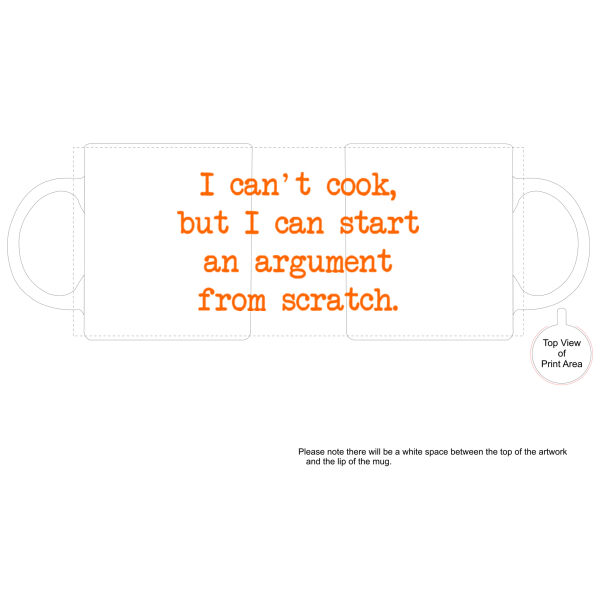 I can't cook, but I can start an argument from scratch. Thumbnail